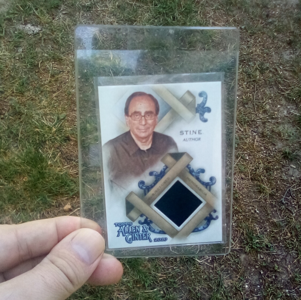 2020 R.L. Stine Shirt Topps Allen & Ginter Full-Size Relic Card